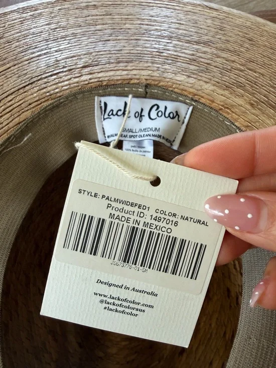 Lack Of Color Wide-Brim Straw Hat in Natural Tan - Picture 4 of 4